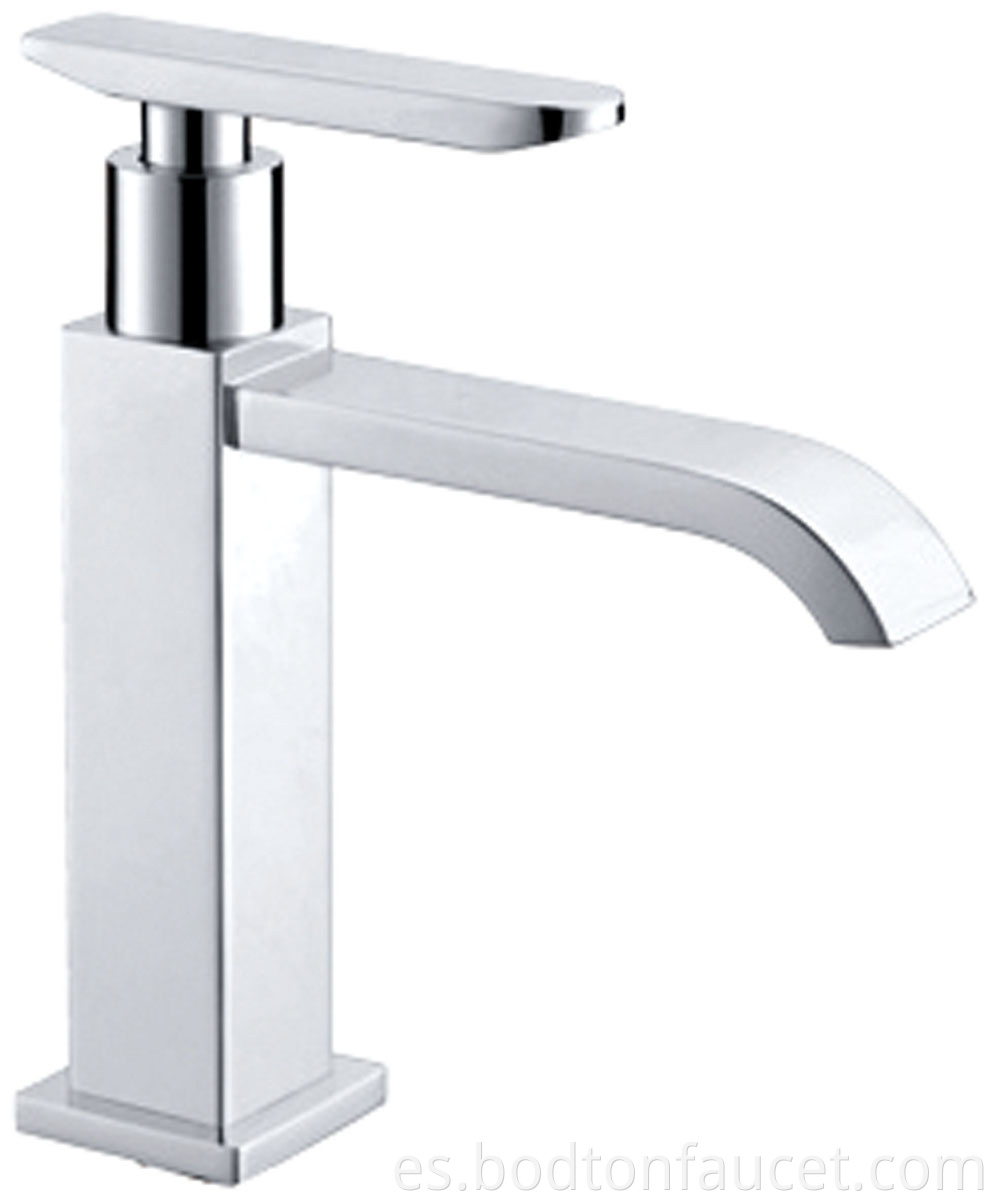 Single cold basin faucet for bathroom